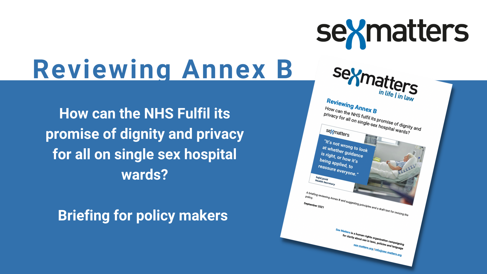 Reviewing Annex B: Briefing for policy makers