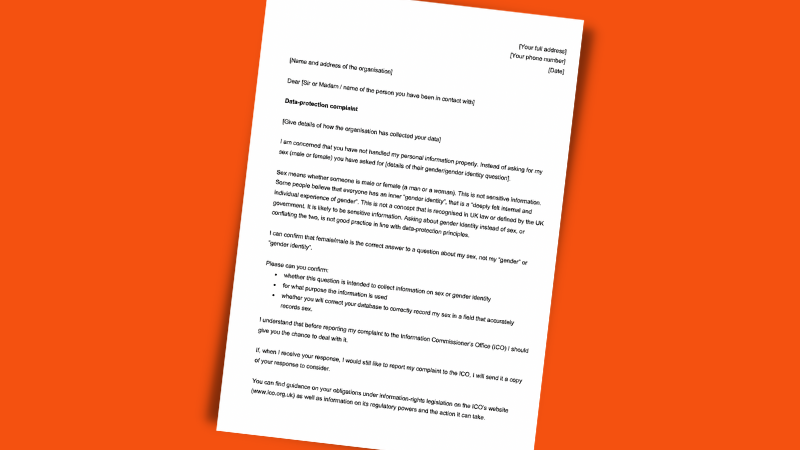 Data matters letter