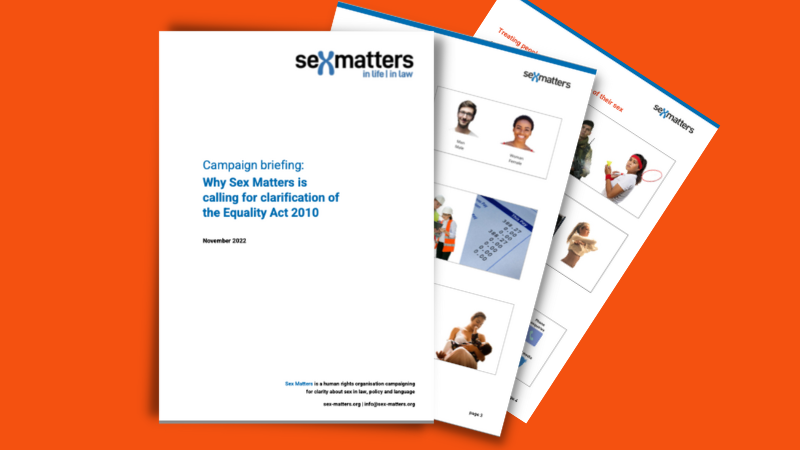 Why Sex Matters is calling for clarification of the Equality Act