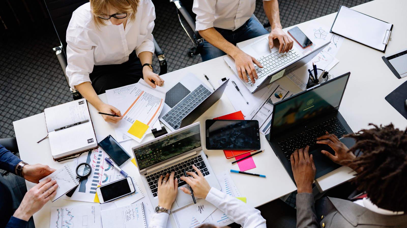 Employees in a an office