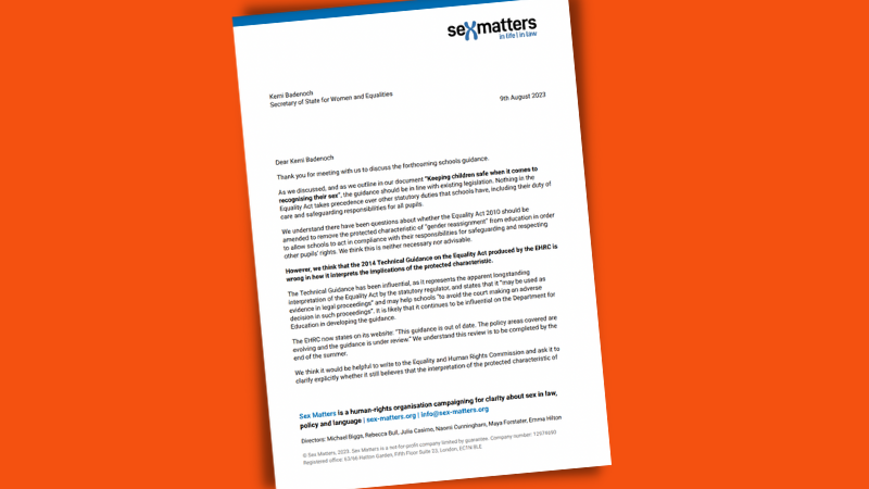 Letter to Badenoch Sept 2023