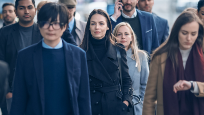 Crowd of disparate people