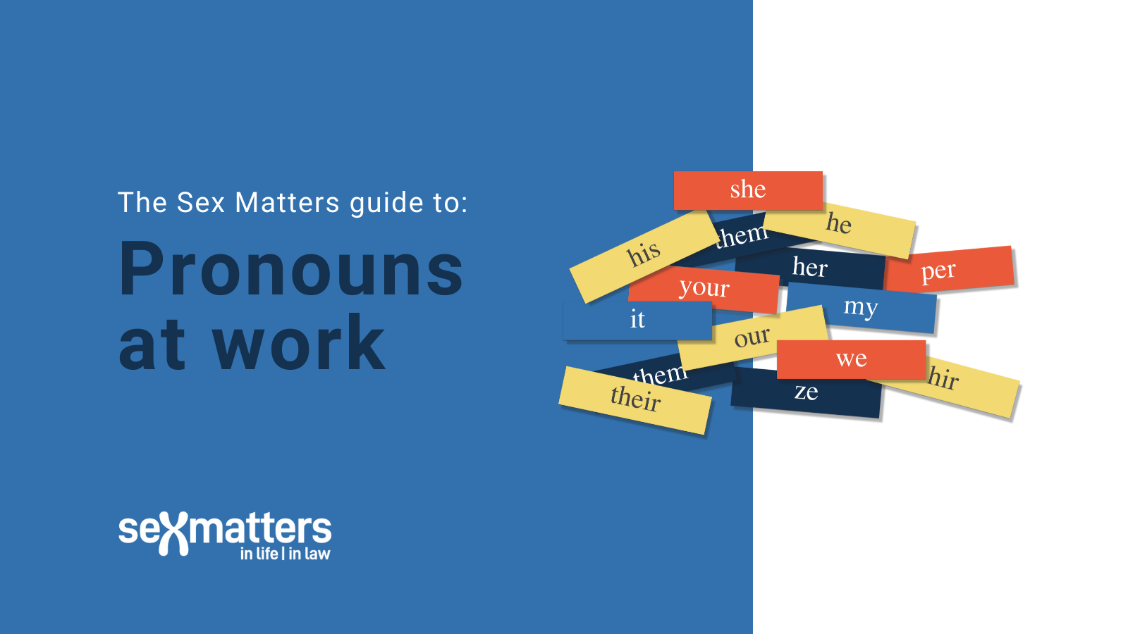 The Sex Matters guide to: Pronouns at work
