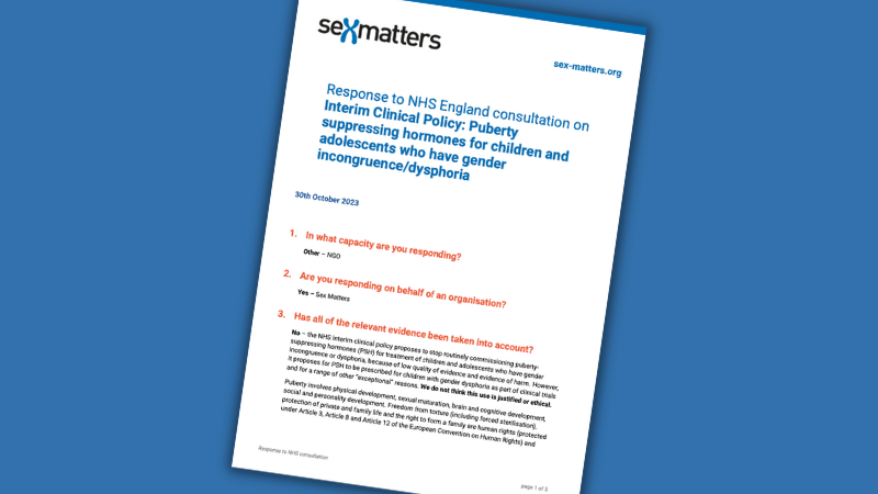 Response to NHS consultation