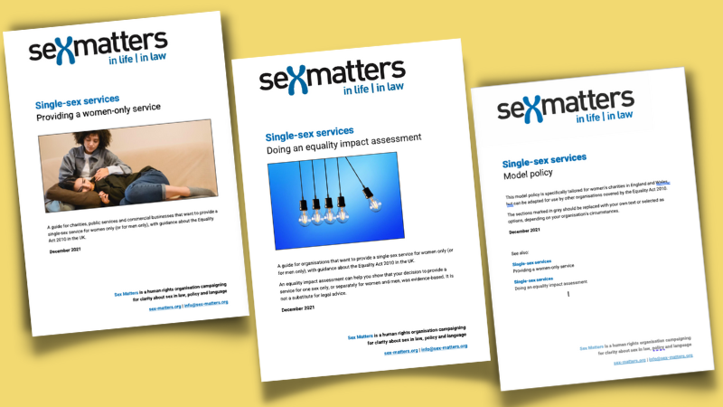 Single-sex services publications