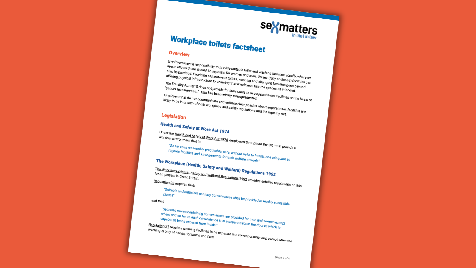 Workplace toilets factsheet